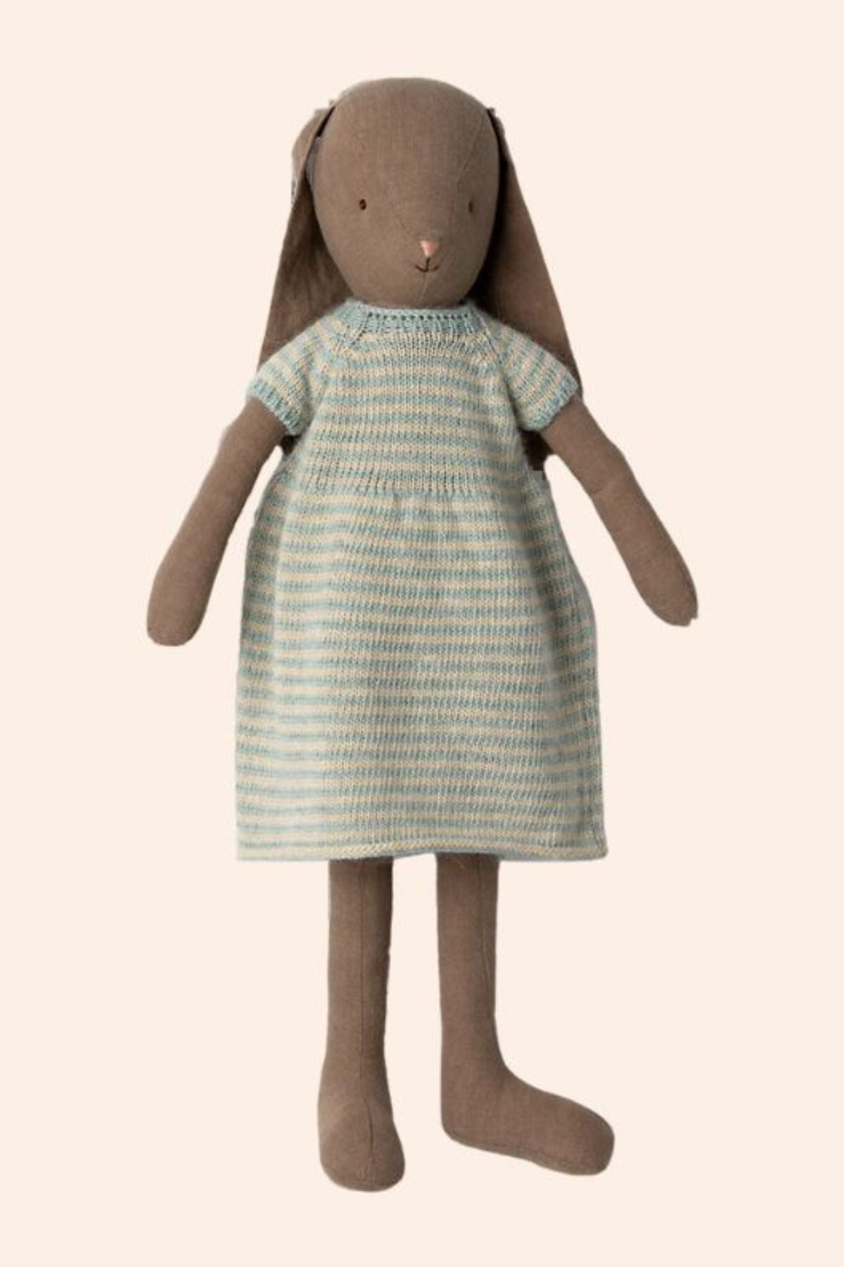 Maileg - Bunny Size 4 - Brown Knitted Dress