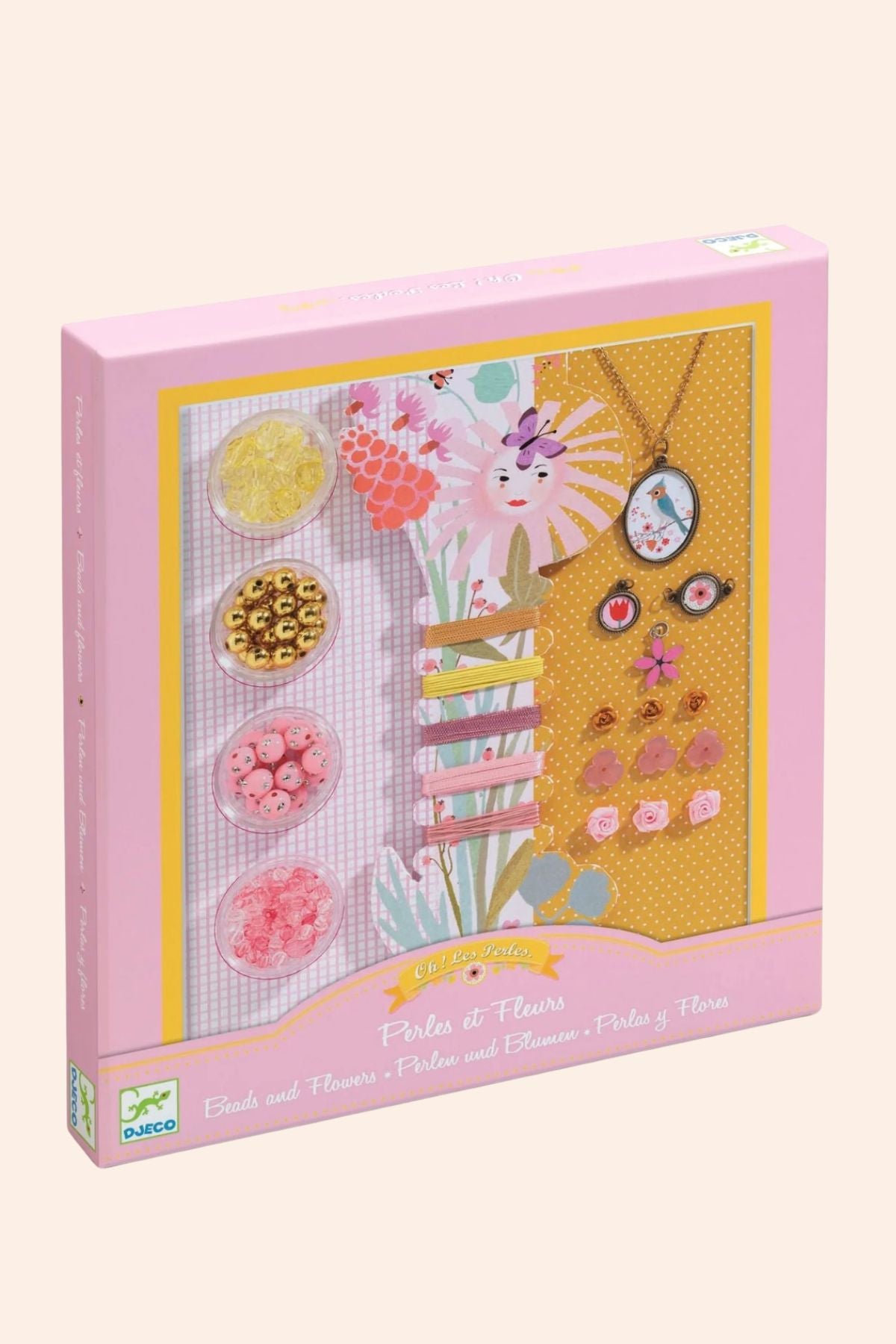Djeco -Oh! Les perles- Beads And Flowers - Strawberries & Cream - crafts