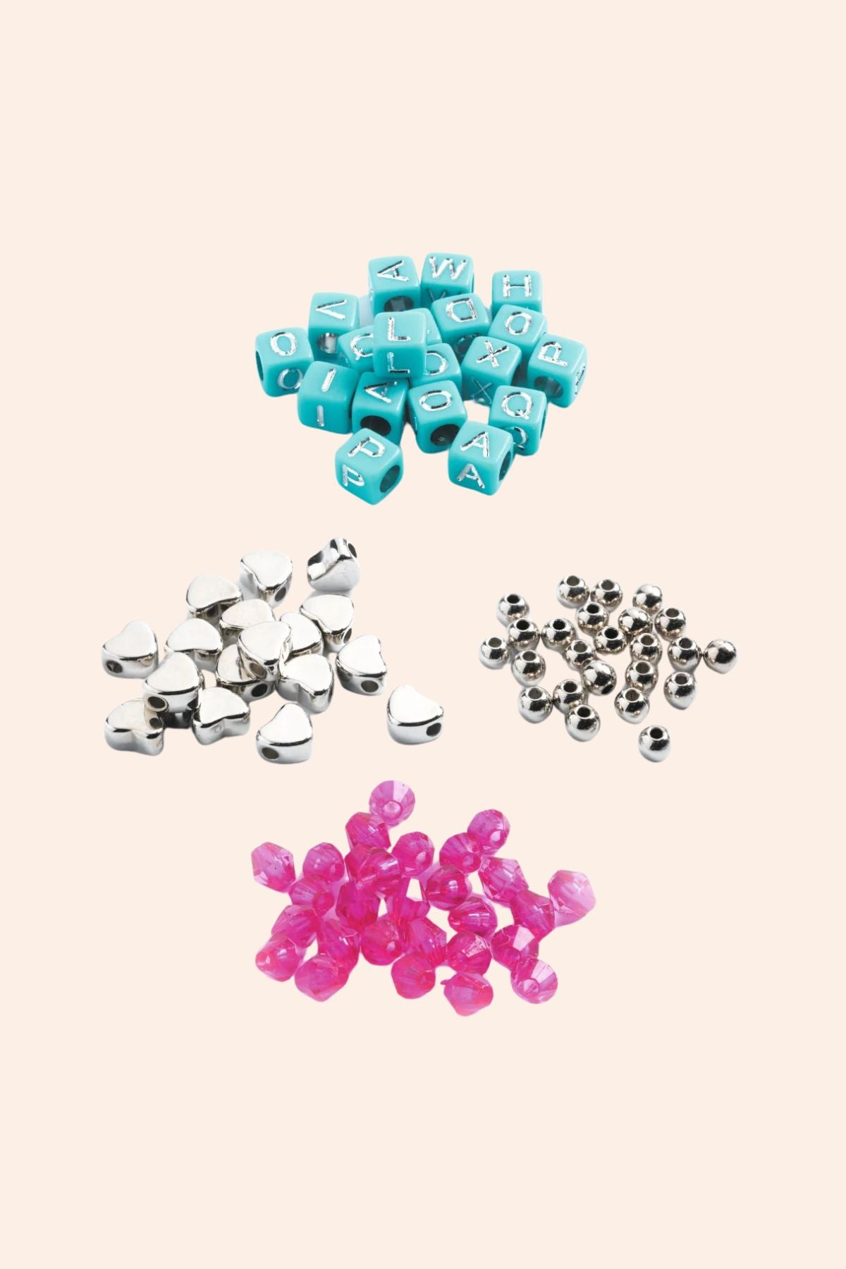 Djeco - Alphabet Beads - Argent - Strawberries & Cream