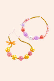 Djeco - Bubble Beads - Gold - Strawberries & Cream - Creative Activities - Craft Kits - Jewellery - Fancy Beads