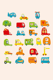 Djeco - Create With Stickers - I love cars - Strawberries & Cream