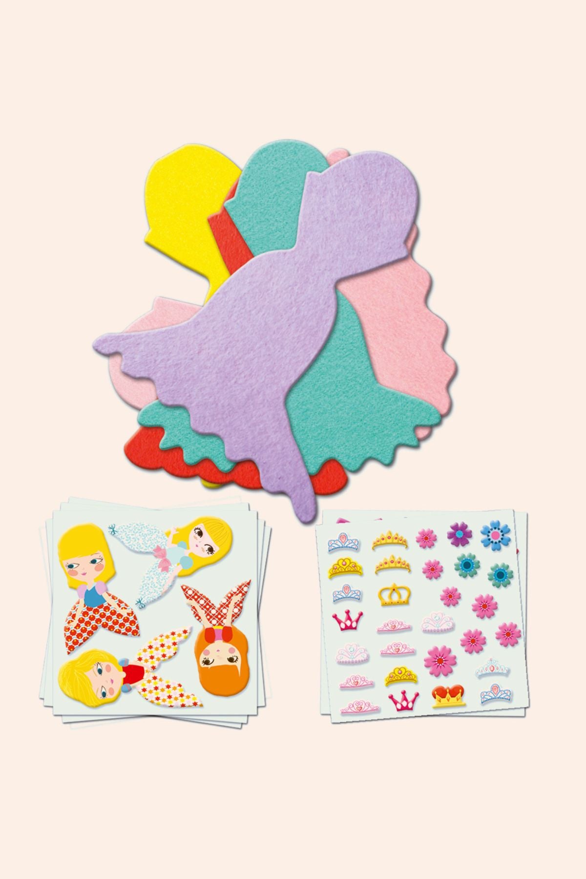 Djeco - Create With Stickers - Love Princesses - Strawberries & Cream