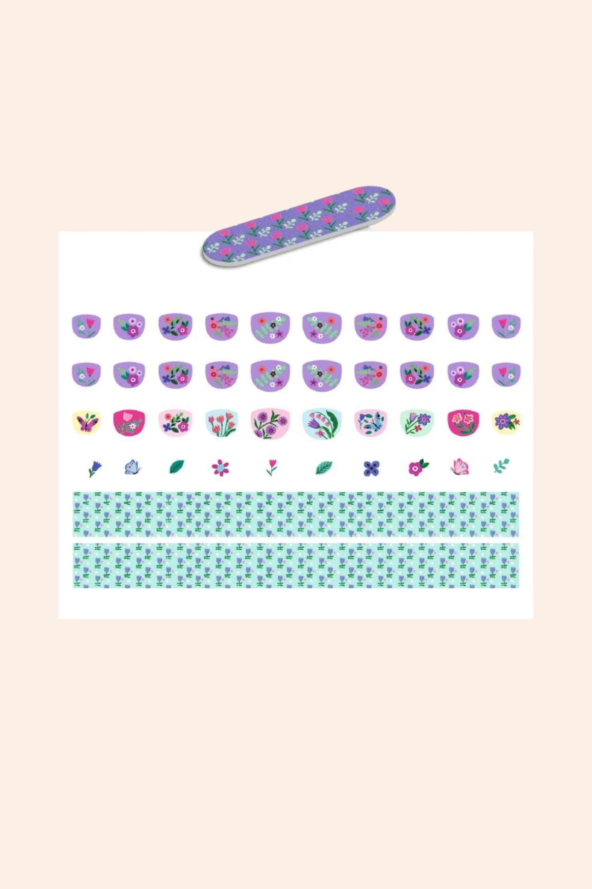 Djeco - Nails Stickers - Petite Fleur - Strawberries & Cream