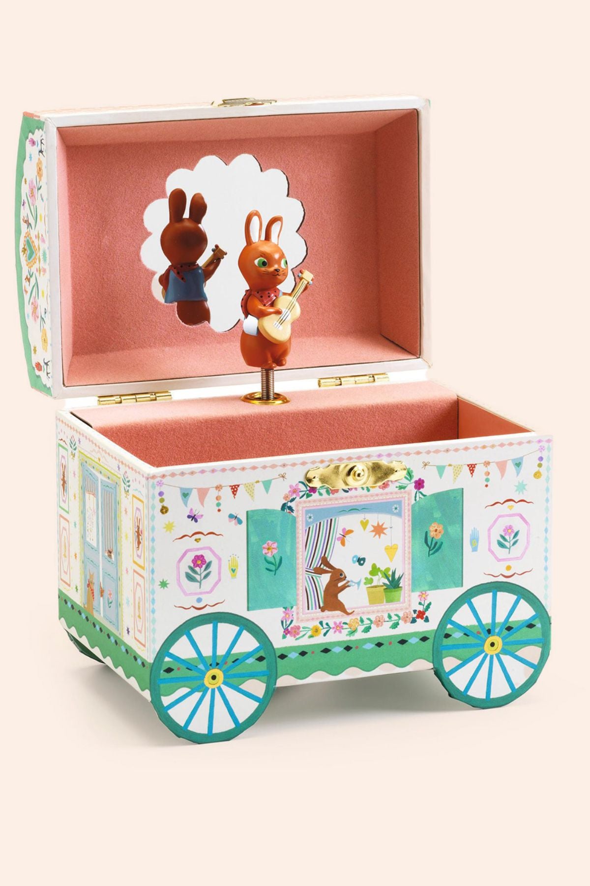 Djeco - Roulette Enchatée Musical Box - Enchanted Caravan - Strawberries & Cream