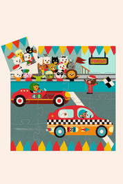 Djeco - The Racing Car - 16 Piece Silhouette Puzzle - Strawberries & Cream