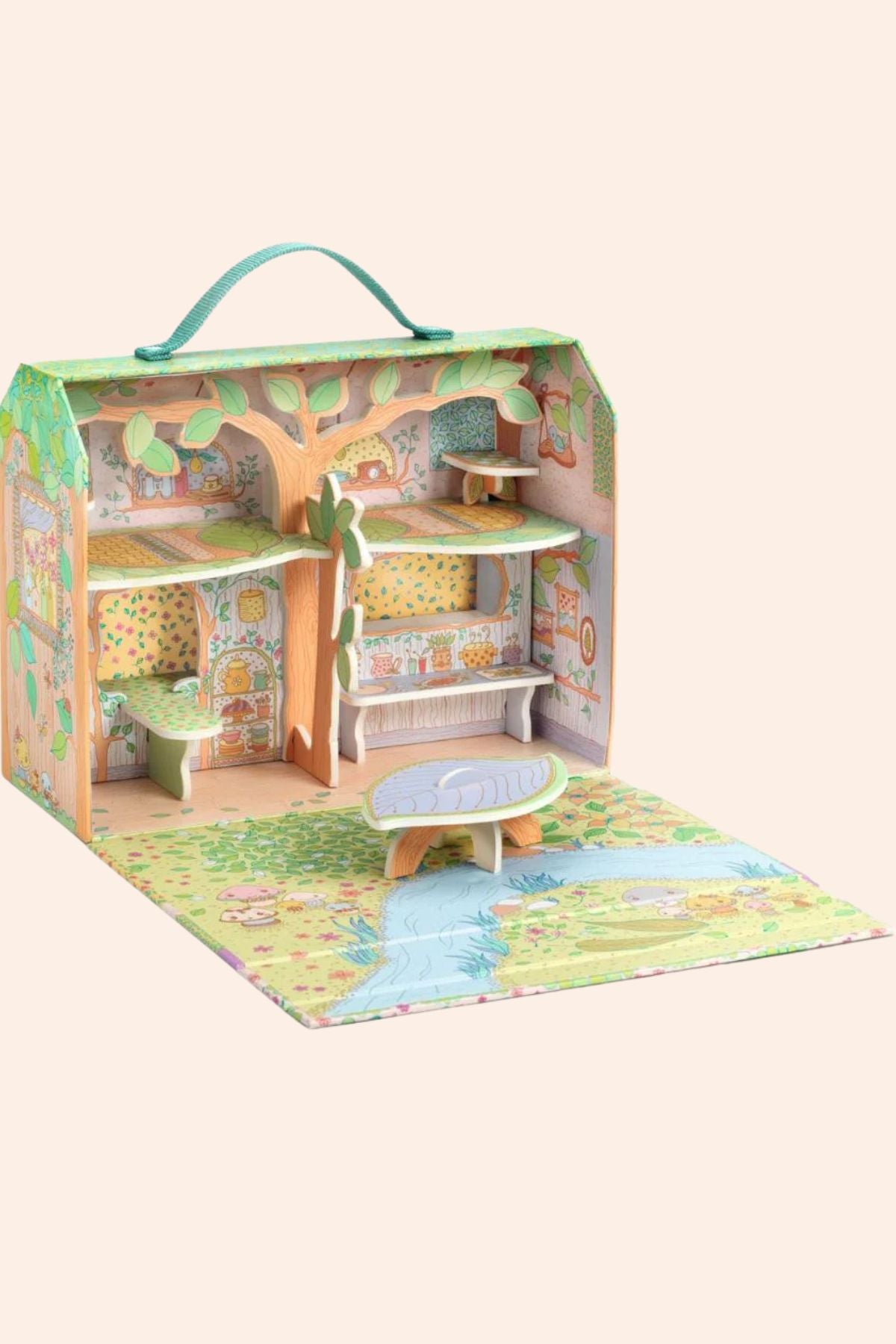 Djeco - Tinyly - Sylvia & Fox's House in The Forest - Strawberries & Cream