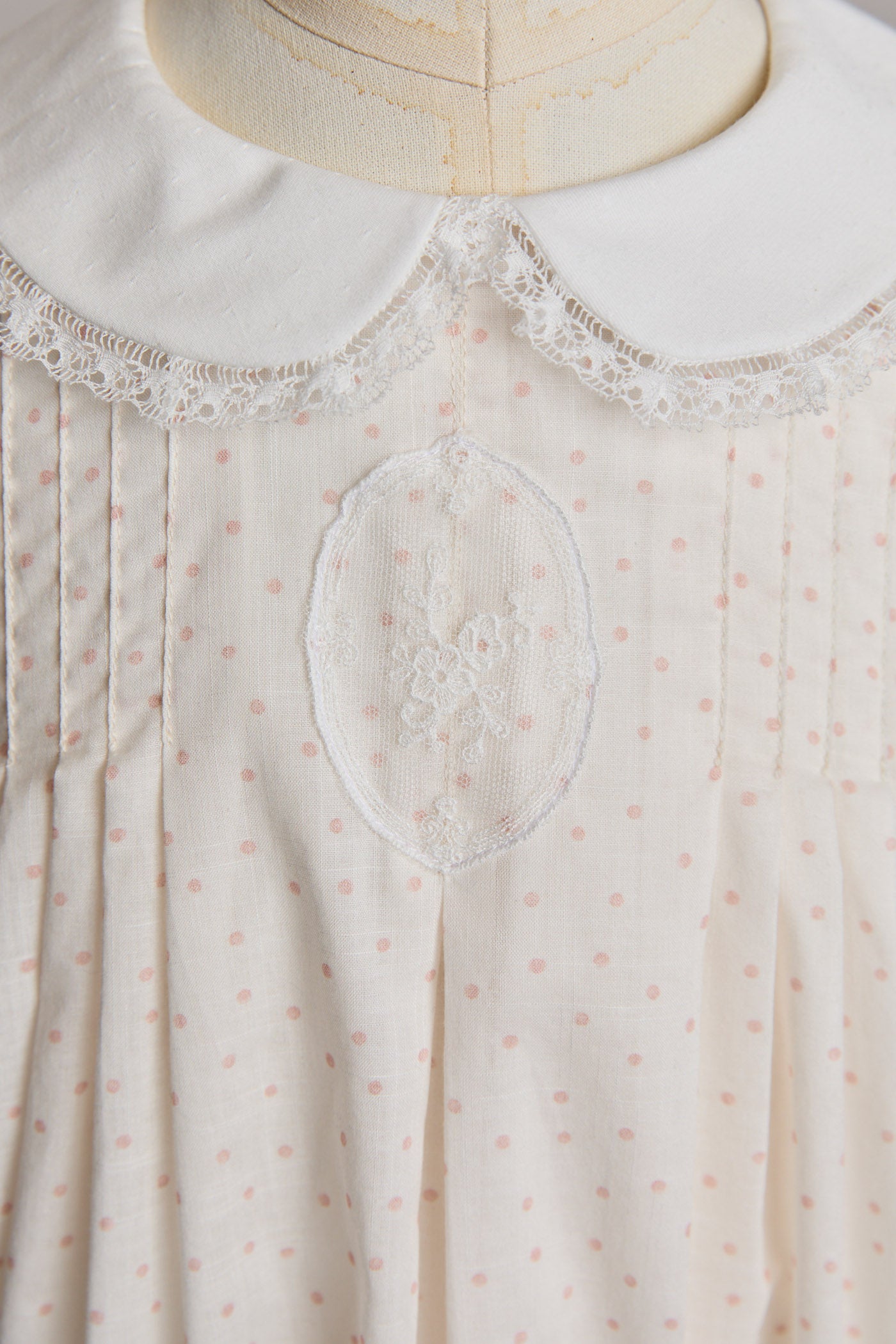 Eloise Dress Blush Polka Dots - Designed by Ingrid Lewis - Strawberries & Cream