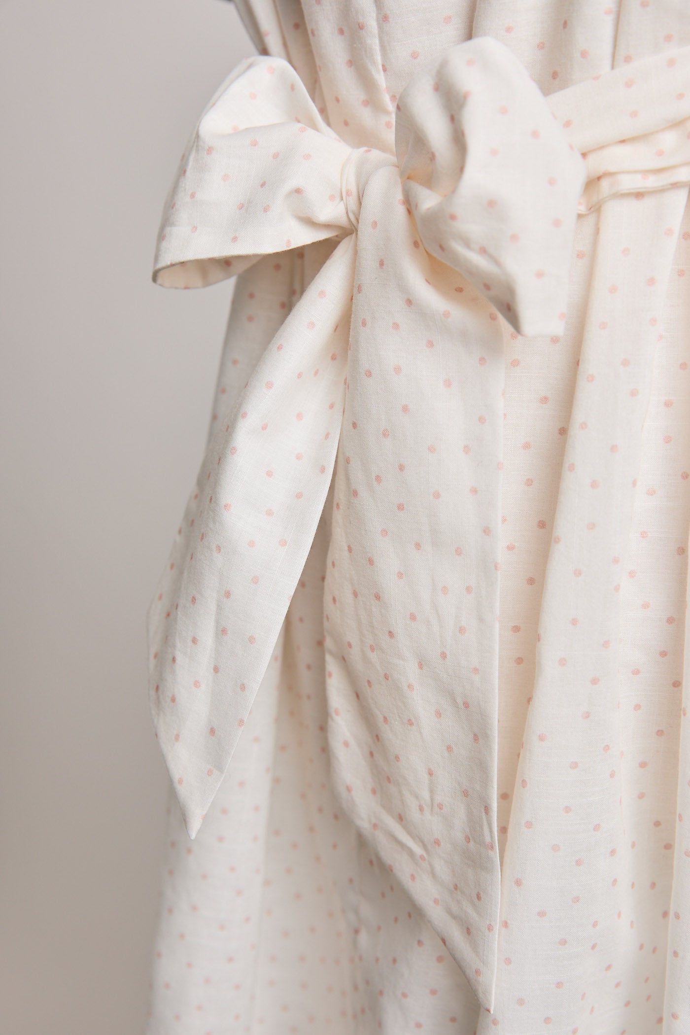 Eloise Dress Blush Polka Dots - Designed by Ingrid Lewis - Strawberries & Cream