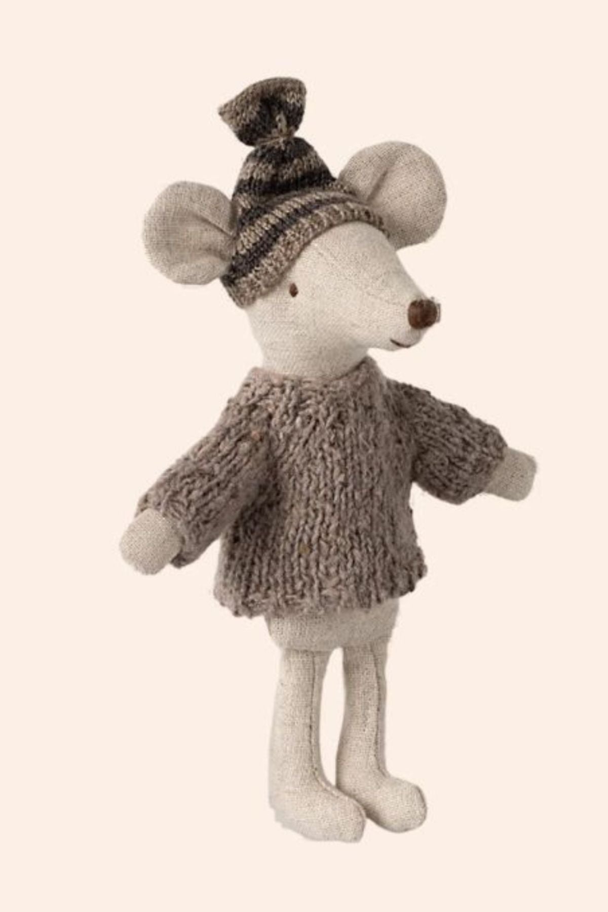 Maileg - Big Brother/Sister Mouse - Knitted Sweater and Hat - Strawberries & Cream