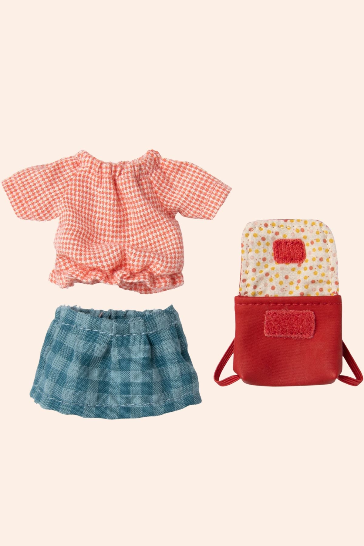 Maileg - Big Sister Tricycle Mouse - Red with bag - Strawberries & Cream