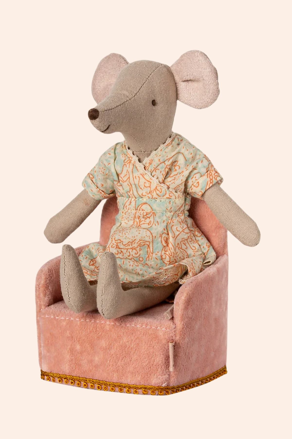 Maileg - Folding Chair - Mouse - Rose - Strawberries & Cream