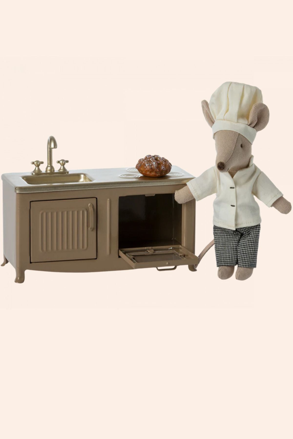 Maileg - Kitchen Mouse - Light Brown - Strawberries & Cream