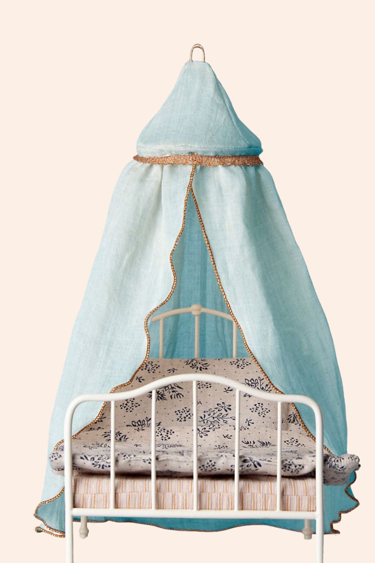 Maileg - Miniature - Bed Canopy - Mint - Strawberries & Cream