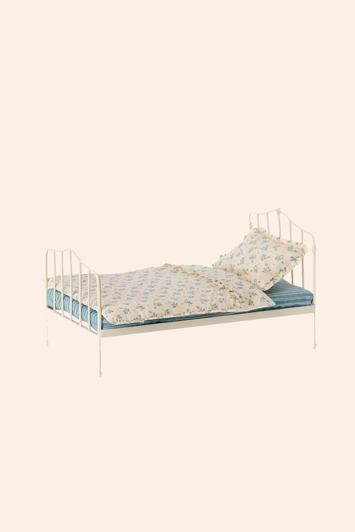 Maileg - Miniature - Bed Mini- Blue - Strawberries & Cream