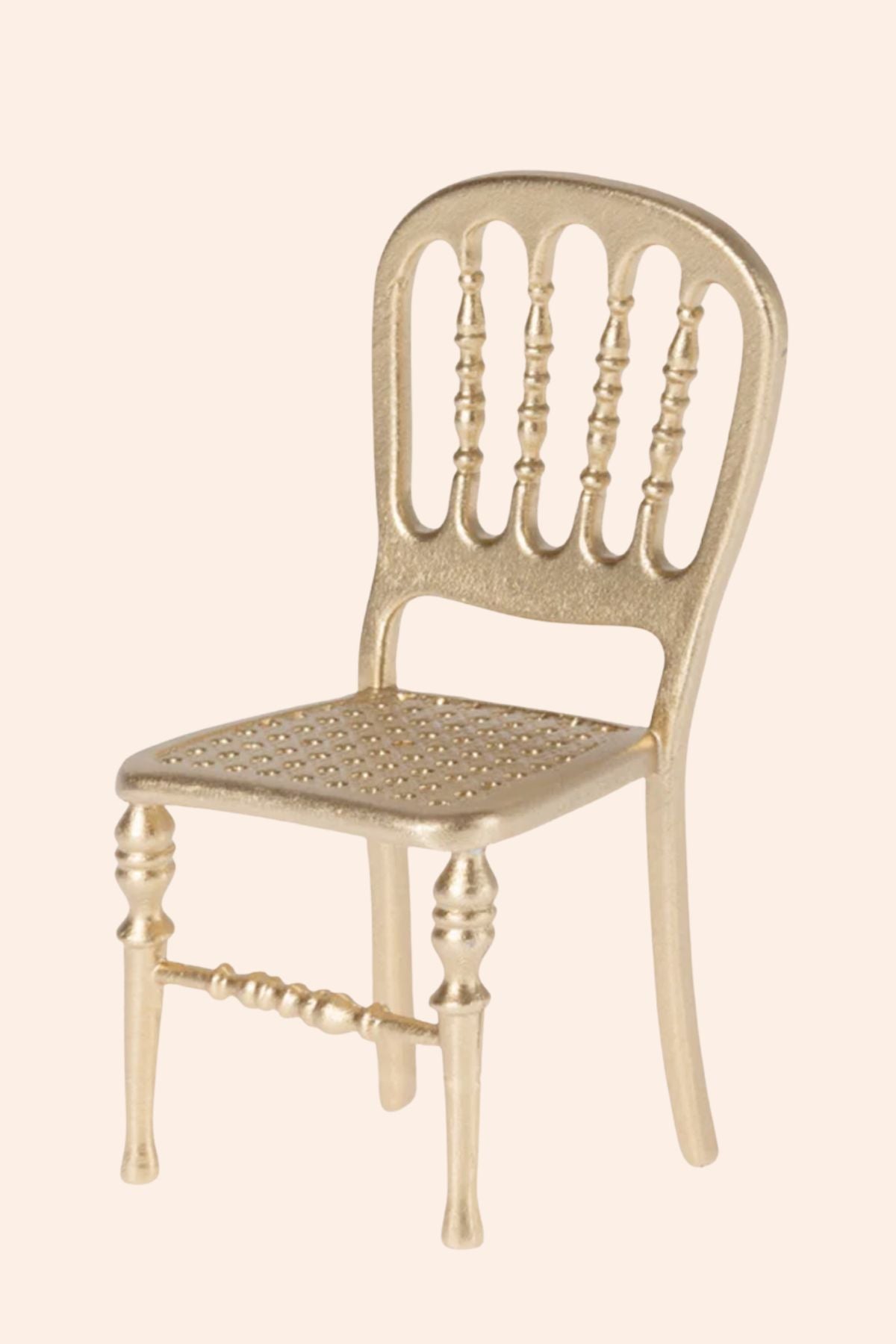 Maileg - Mouse - Chair in Gold - Strawberries & Cream