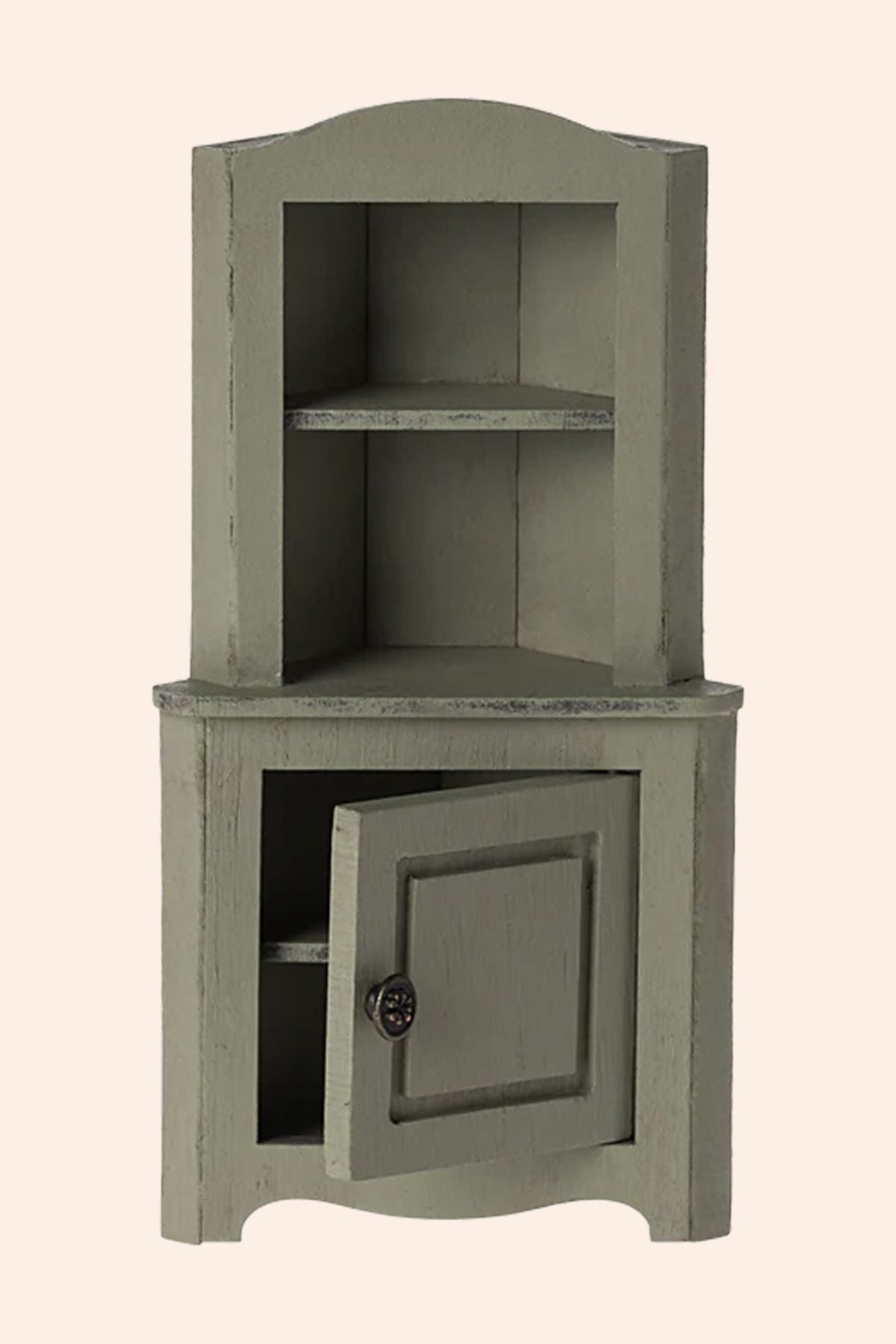 Maileg - Mouse - Corner Cabinet - Light Green - Strawberries & Cream