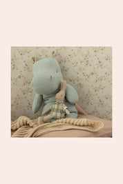 Maileg - Safari Friends - Medium Hippo - Blue Grey Strawberries & Cream