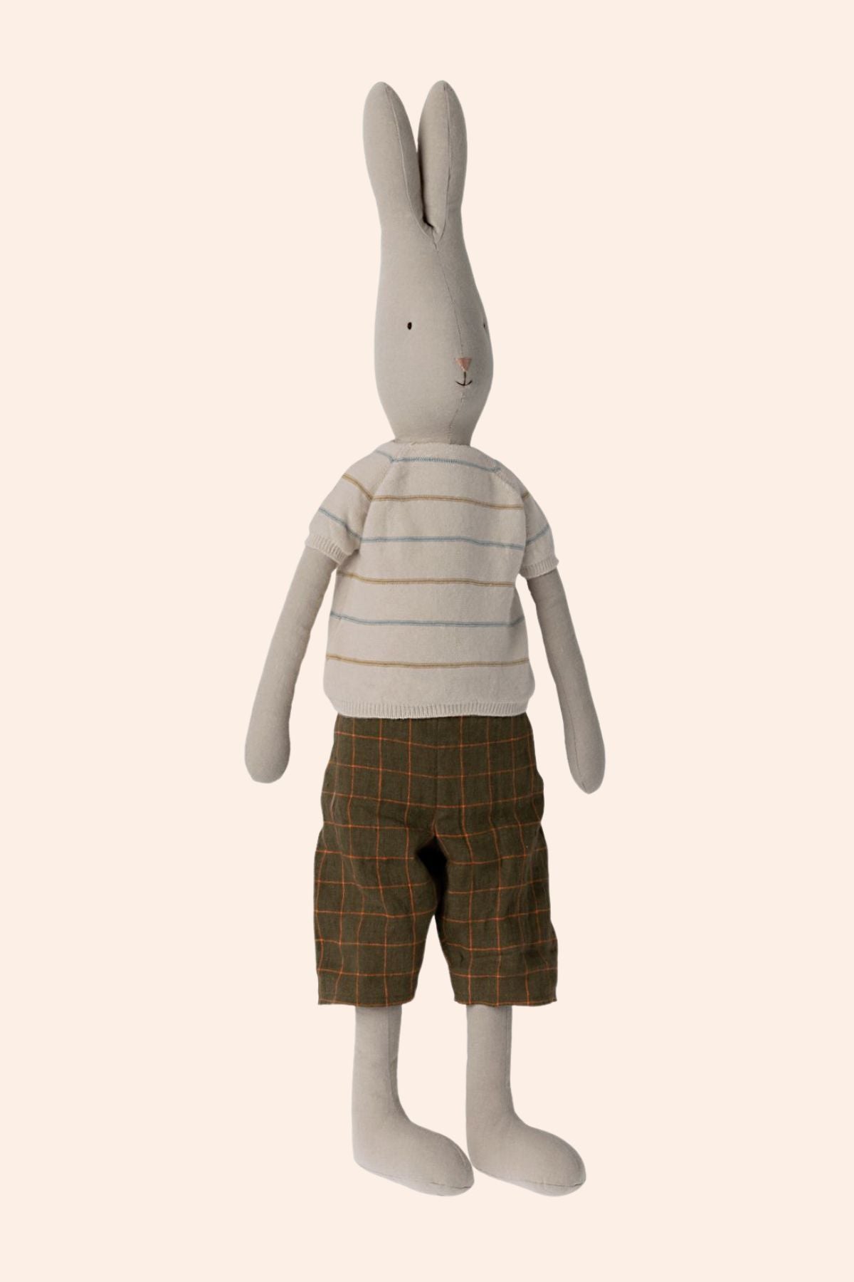 Maileg Rabbit Size 5 - Pants and Knitted Sweater - Strawberries & Cream