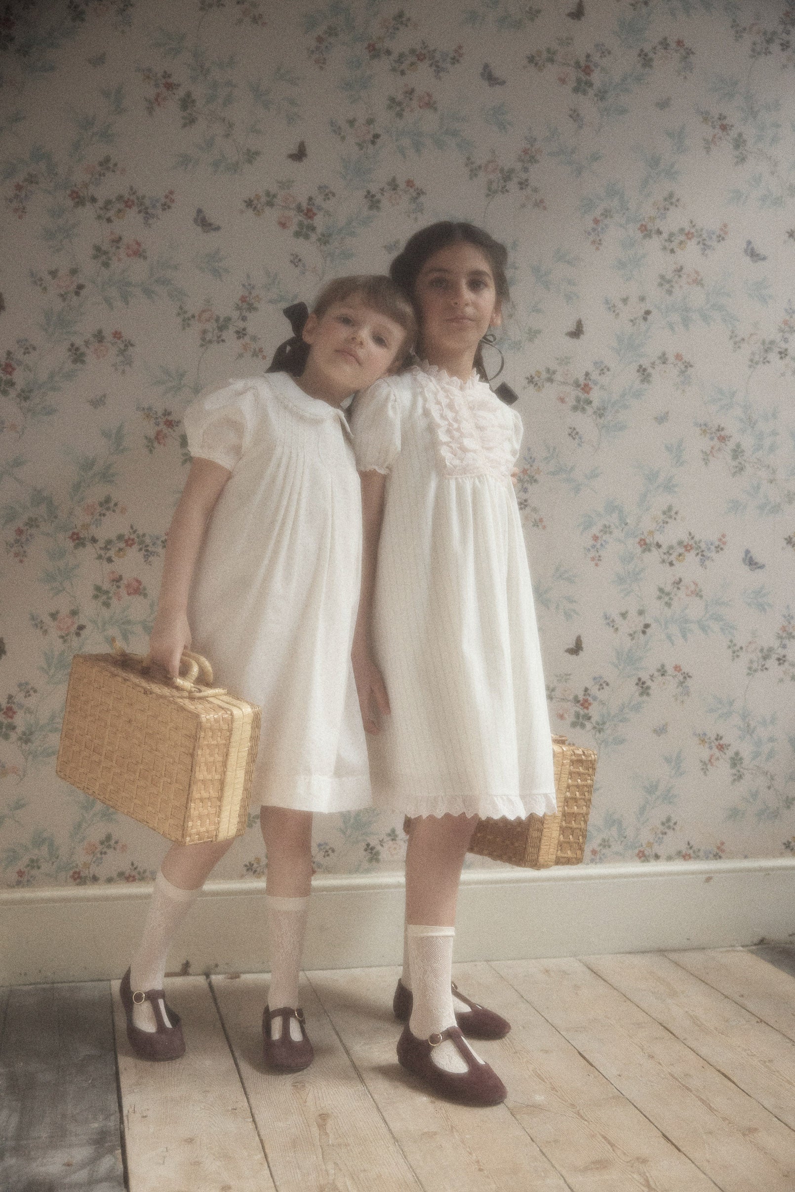 Eloise Dress Blush Polka Dots - Designed by Ingrid Lewis - Strawberries & Cream