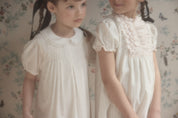 Eloise Dress Blush Polka Dots - Designed by Ingrid Lewis - Strawberries & Cream