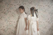 Eloise Dress Blush Polka Dots - Designed by Ingrid Lewis - Strawberries & Cream