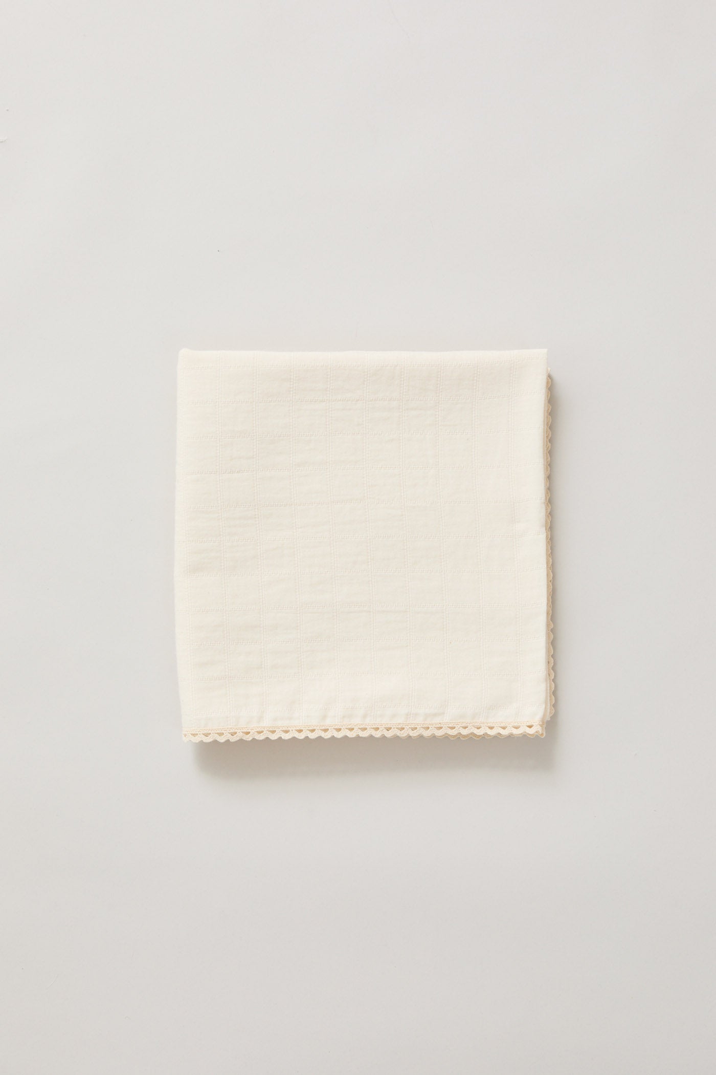 Dreams Swaddle in Cream Cotton Square Jacquard