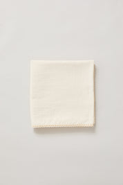 Dreams Swaddle in Cream Cotton Square Jacquard