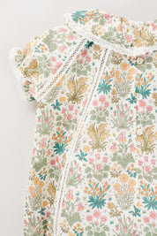 Jelly Romper Short Sleeve In Liberty Garden