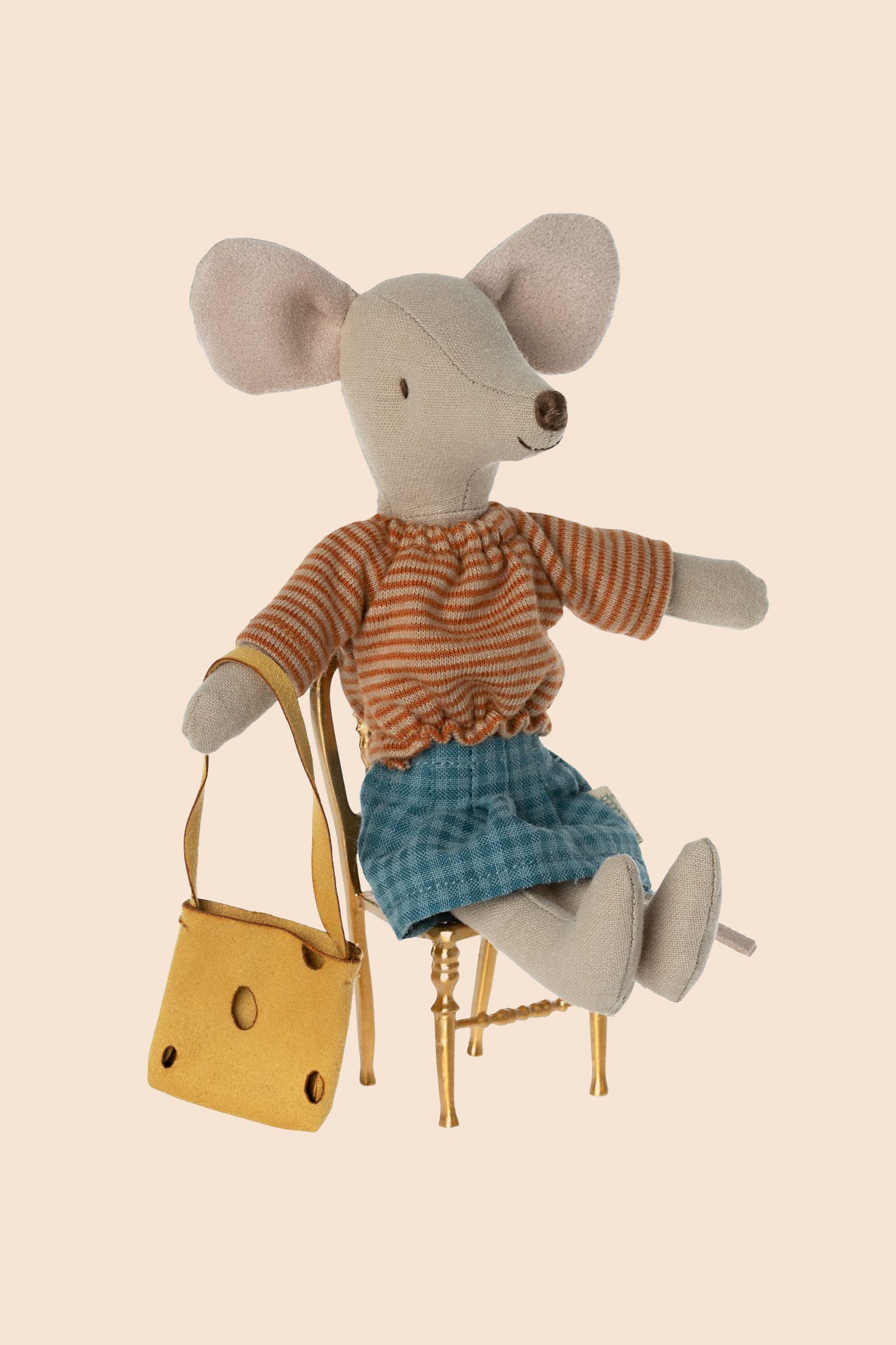 Maileg - Mum Mouse Clothes -  Blouse, Skirt and Cheese Bag - Strawberries & Cream