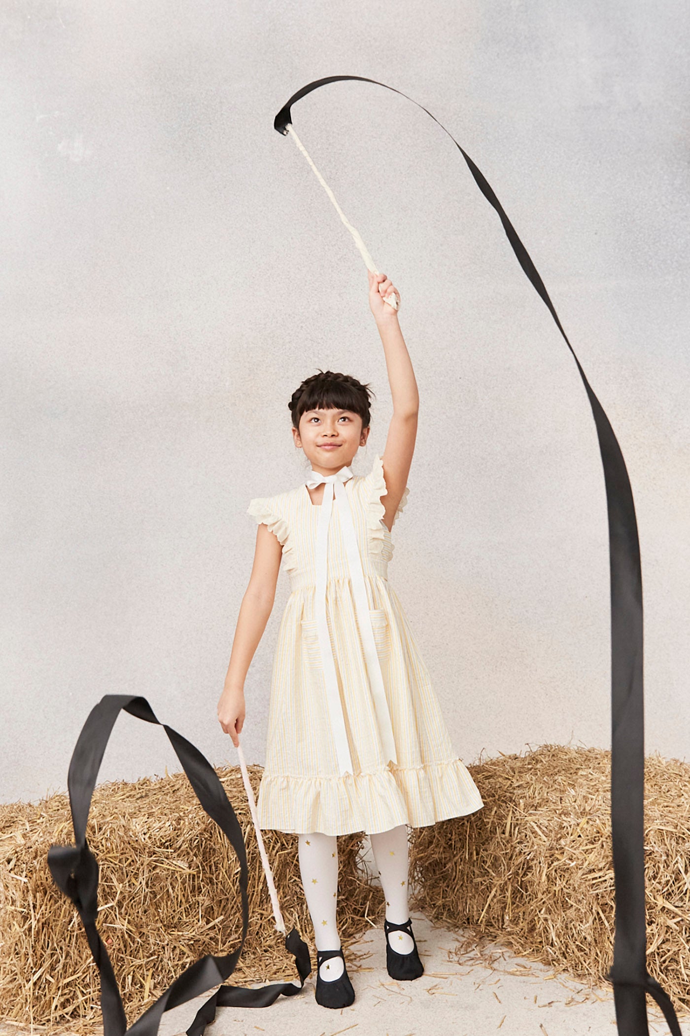 Muffin Dress Seaside Yellow Stripe