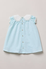 Baby Bubble Dress in Plain Blue Stripes