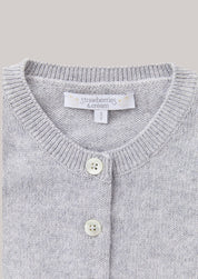 Cashmere Round Neck Cardigan Fog