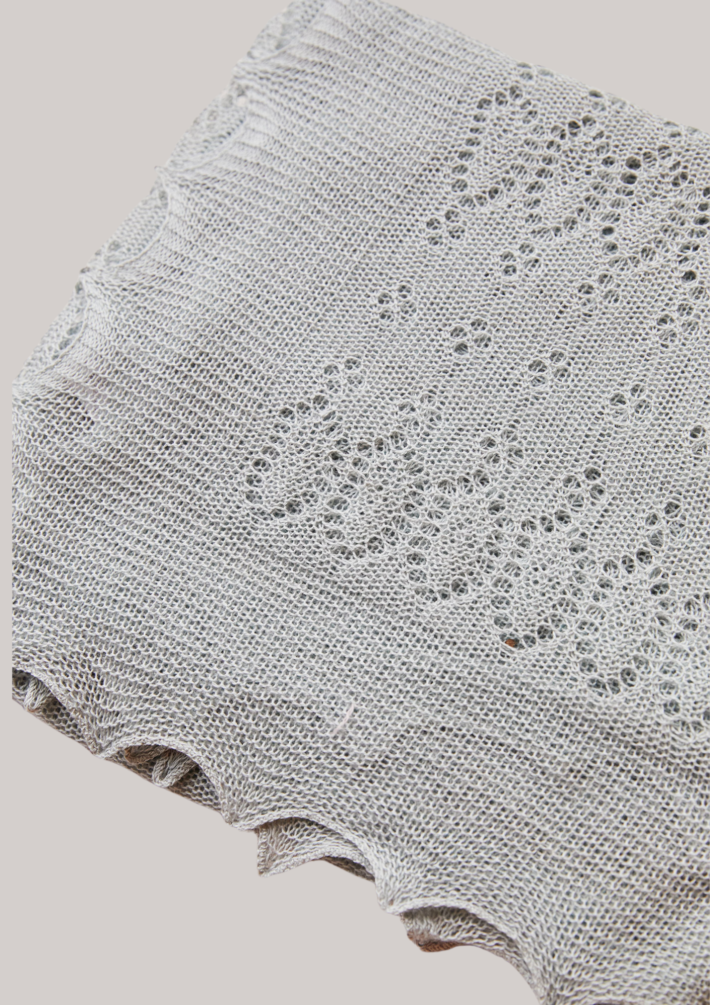 Cotton Shawl in Lace Knit