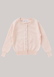 Cashmere Round Neck Cardigan Peach