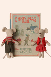 Maileg - Christmas Twin Mice - Little Sister and  Brother - Christmas Tales
