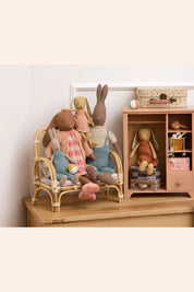 Maileg - Rabbit, Size 3 - Brown - Knitted shirt and overall