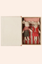 Maileg - Christmas Twin Mice - Little Sister and  Brother - Christmas Tales