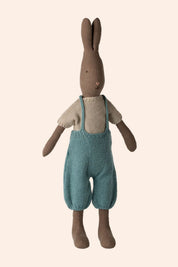 Maileg - Rabbit, Size 3 - Brown - Knitted shirt and overall