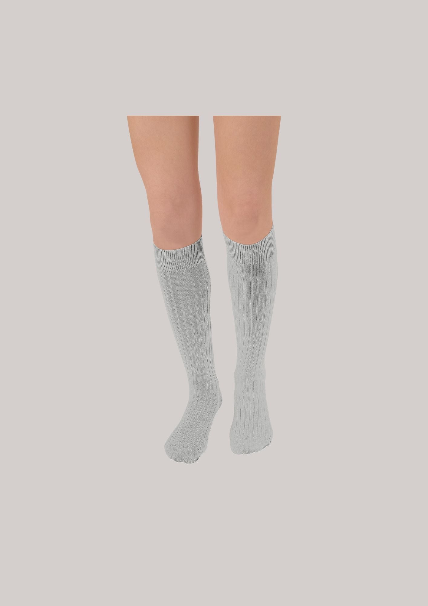 La Haute Jour de Pluie-Knee High Socks Grey