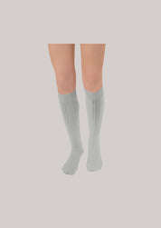 La Haute Jour de Pluie-Knee High Socks Grey