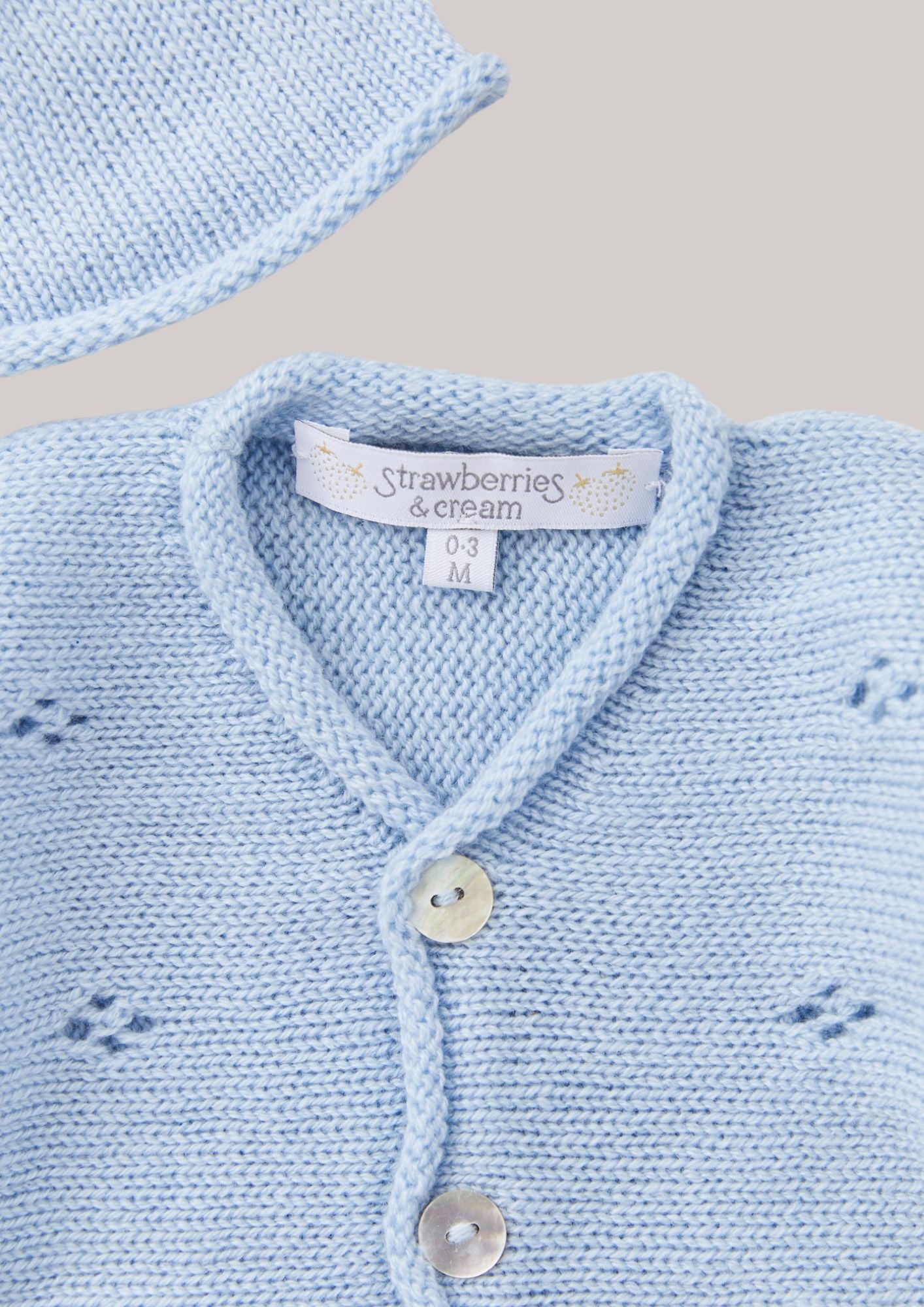 Cashmere Diamond 3 Pieces With Sweater Set in Baby Blue