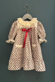 Baby Blueberry Dress - Cream Tea - Designed by Ingrid Lewis - Strawberries and Cream