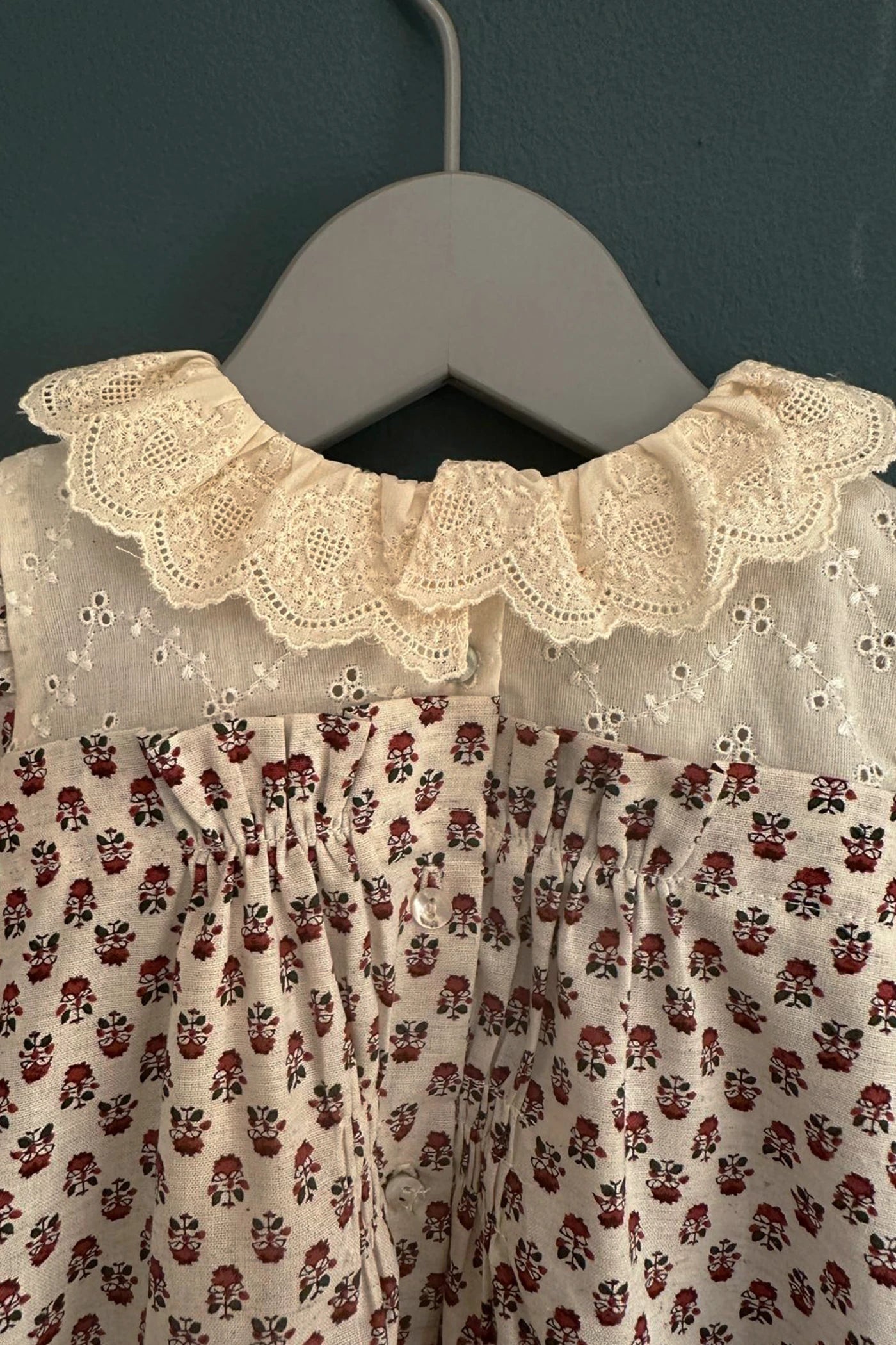 Baby Blueberry Dress - Cream Tea - Designed by Ingrid Lewis - Strawberries and Cream