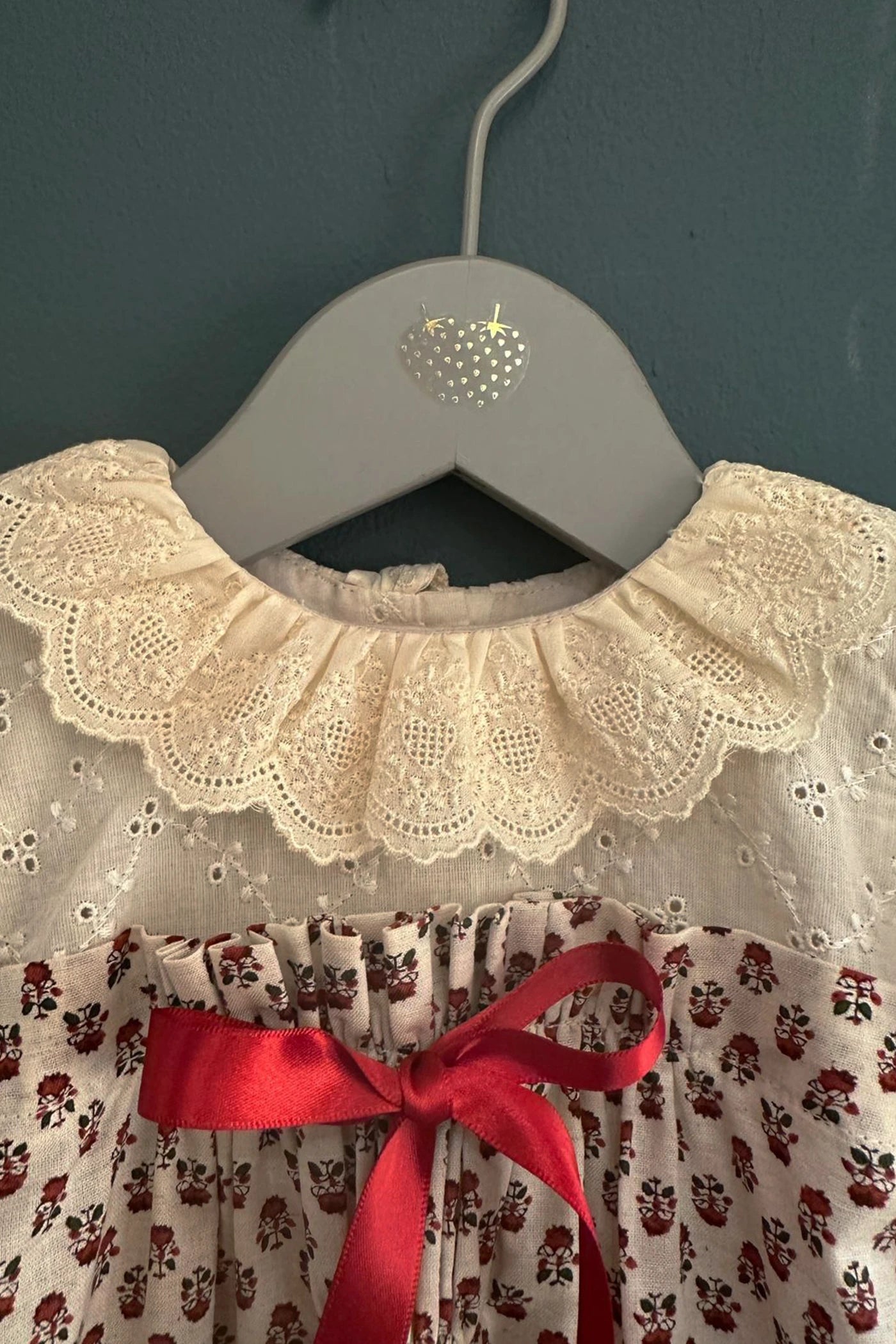 Baby Blueberry Dress - Cream Tea - Designed by Ingrid Lewis - Strawberries and Cream