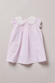 Baby Bubble Dress in Pink Stripes - Strawberries & Cream 