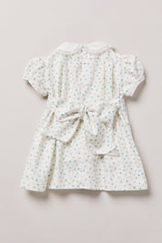 Baby Eloise Dress Blue Petit Rose - Strawberries & Cream