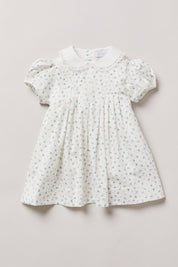 Baby Eloise Dress Blue Petit Rose - Strawberries & Cream