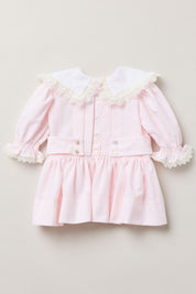 Baby Piano Dress in Pink Stripe - Strawberries & Cream 