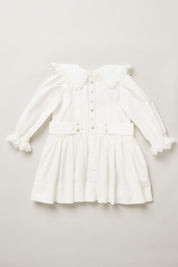 Baby Piano Dress in White - Strawberries & Cream 