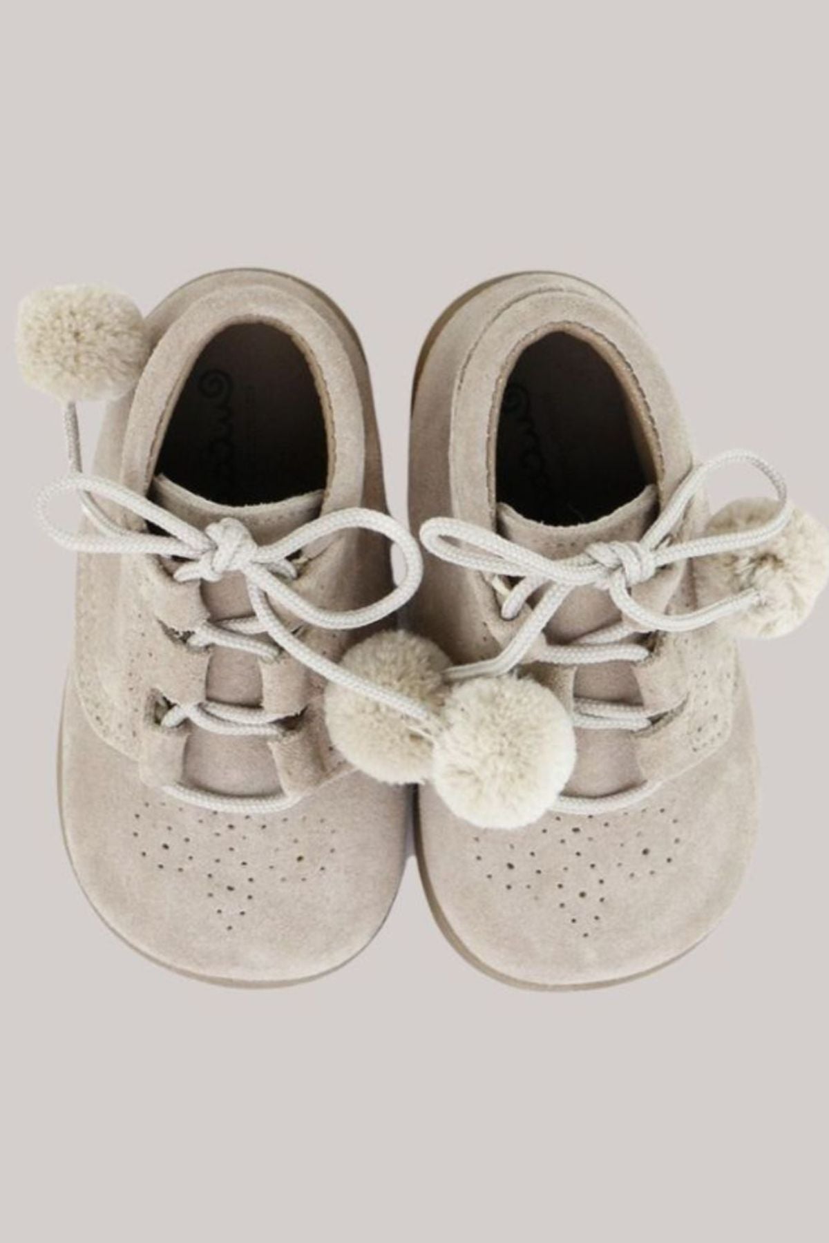 Baby Suede Boots Camel- Strawberries & Cream -  Hand made - Luxury - Ingrid Lewis - Designer